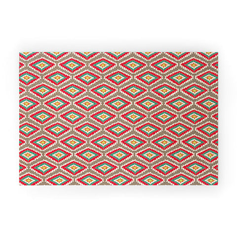 Bianca Green Aztec Fiber 1 Welcome Mat