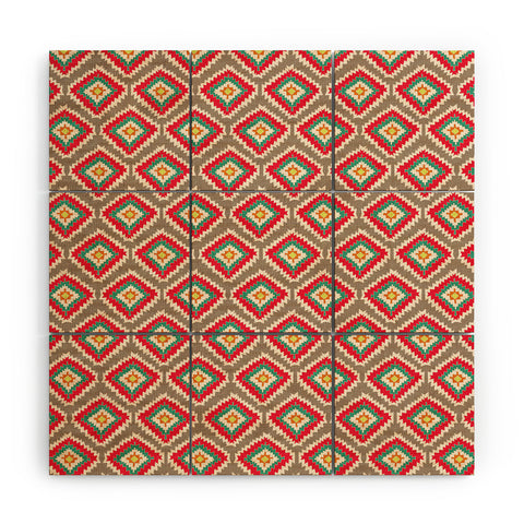 Bianca Green Aztec Fiber 1 Wood Wall Mural