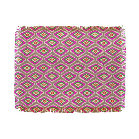 Bianca Green Aztec Fiber 4 Throw Blanket