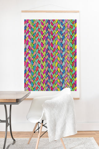 Bianca Green Braids Rainbow Art Print And Hanger