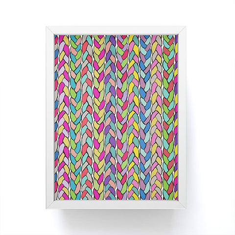 Bianca Green Braids Rainbow Framed Mini Art Print