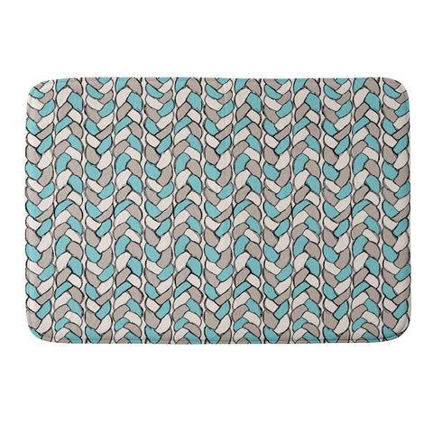 Bianca Green Braids Sky Memory Foam Bath Mat
