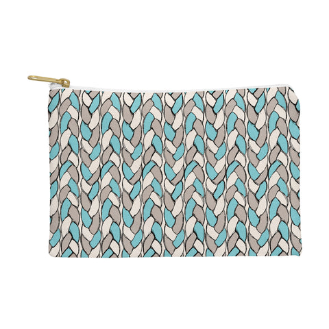Bianca Green Braids Sky Pouch