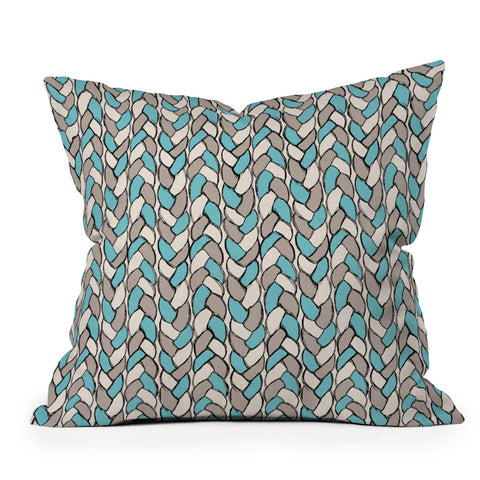 Bianca Green Braids Sky Throw Pillow