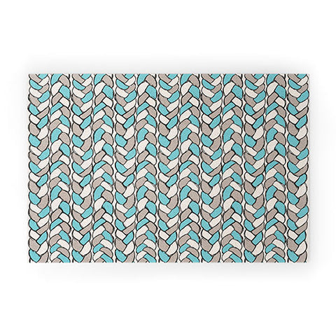 Bianca Green Braids Sky Welcome Mat