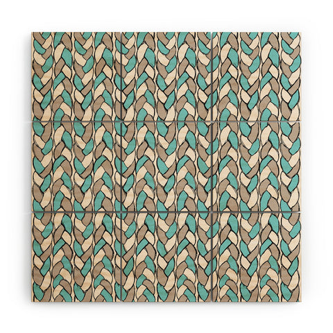 Bianca Green Braids Sky Wood Wall Mural