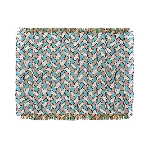 Bianca Green Braids Sky Throw Blanket