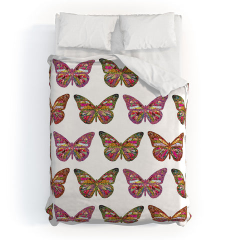 Bianca Green Butterflies Fly Duvet Cover