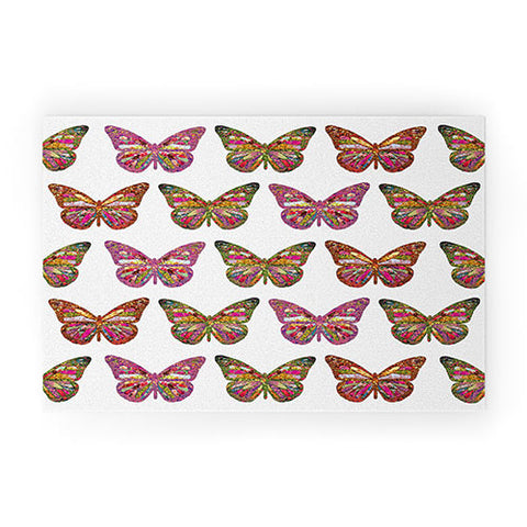Bianca Green Butterflies Fly Welcome Mat