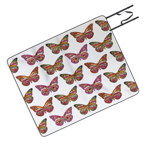 Bianca Green Butterflies Fly Picnic Blanket