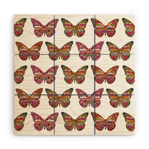 Bianca Green Butterflies Fly Wood Wall Mural