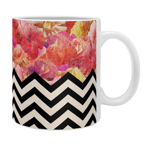 Bianca Green Chevron Flora 1 Coffee Mug