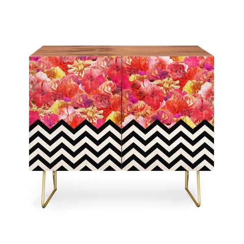 Bianca Green Chevron Flora 1 Credenza