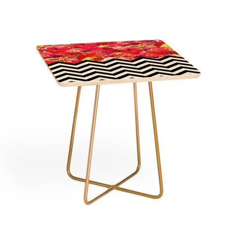 Bianca Green Chevron Flora 1 Side Table