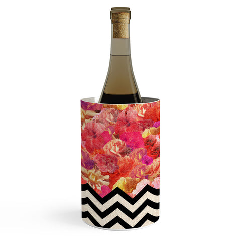 Bianca Green Chevron Flora 1 Wine Chiller
