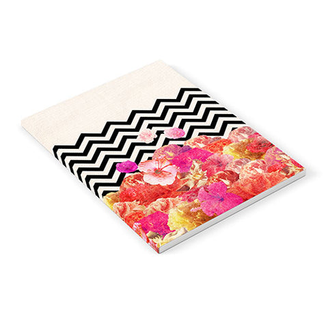 Bianca Green Chevron Flora 2 Notebook