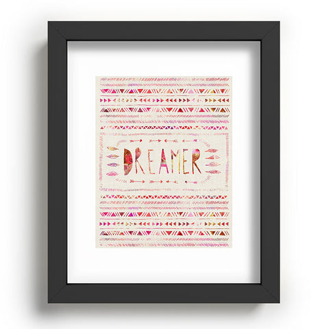Bianca Green Dreamer Pink Recessed Framing Rectangle