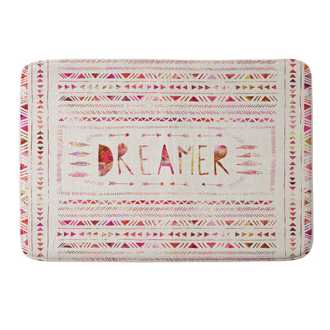 Bianca Green Dreamer Pink Memory Foam Bath Mat