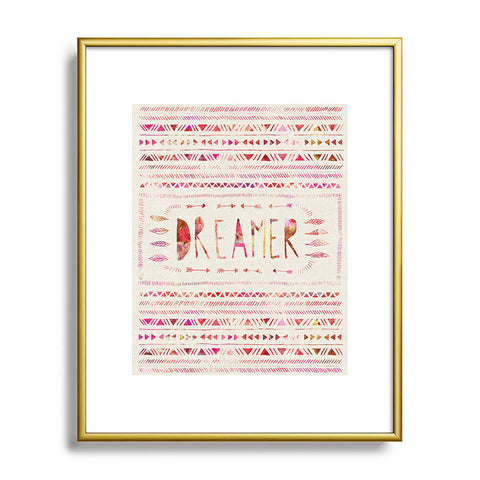 Bianca Green Dreamer Pink Metal Framed Art Print
