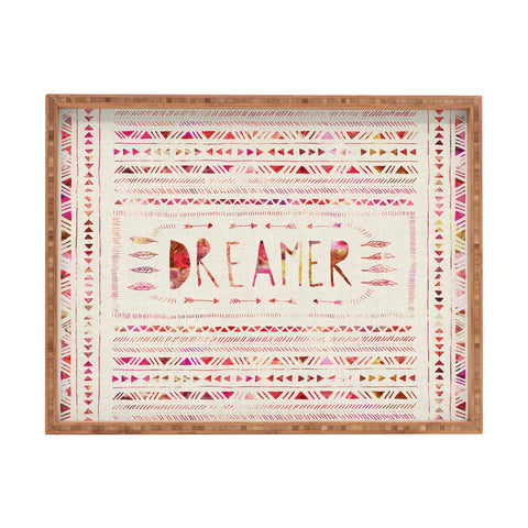 Bianca Green Dreamer Pink Rectangular Tray