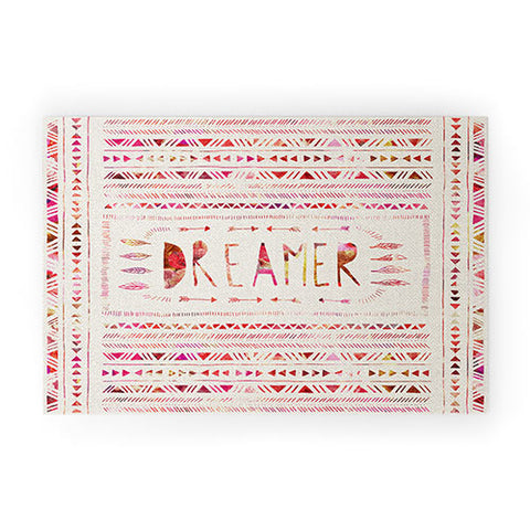 Bianca Green Dreamer Pink Welcome Mat