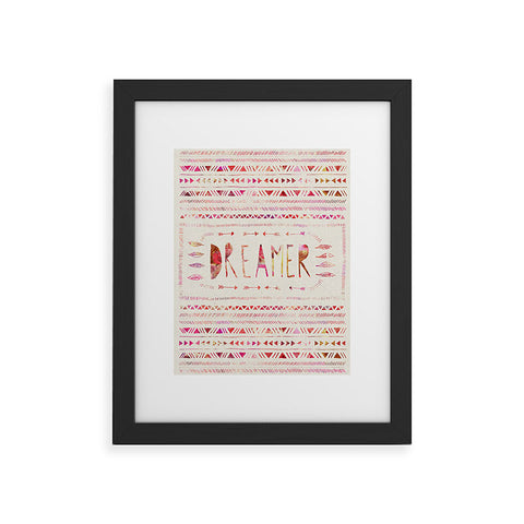 Bianca Green Dreamer Pink Framed Art Print