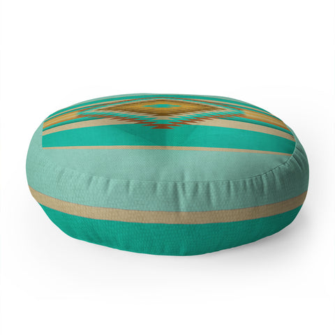 Bianca Green Fiesta Teal Floor Pillow Round