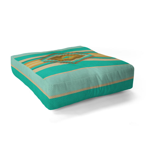 Bianca Green Fiesta Teal Floor Pillow Square