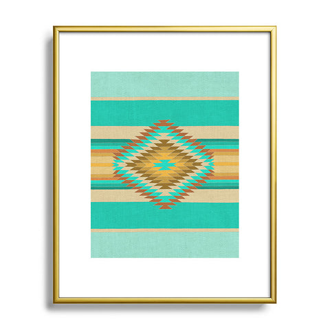 Bianca Green Fiesta Teal Metal Framed Art Print