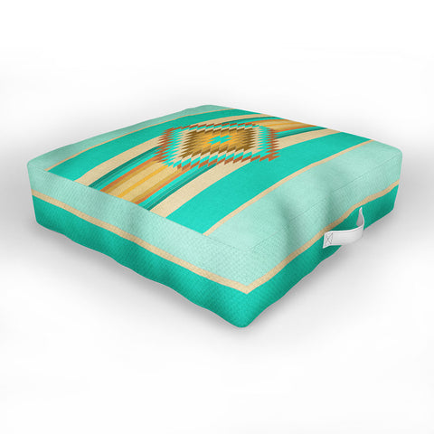 Bianca Green Fiesta Teal Outdoor Floor Cushion