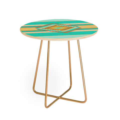 Bianca Green Fiesta Teal Round Side Table
