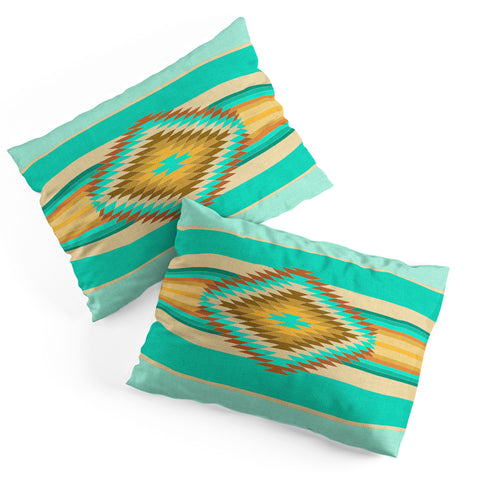 Bianca Green Fiesta Teal Pillow Shams