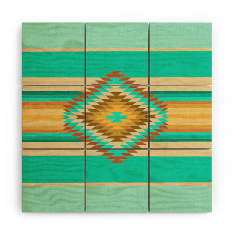 Bianca Green Fiesta Teal Wood Wall Mural