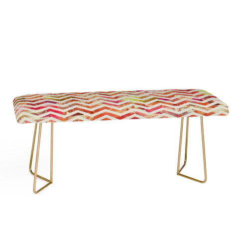 Bianca Green Floral Chevron Pink Bench