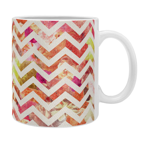 Bianca Green Floral Chevron Pink Coffee Mug