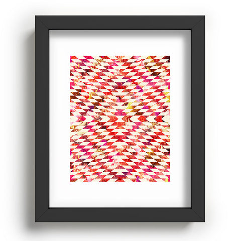 Bianca Green Floral Explosion Pink Recessed Framing Rectangle