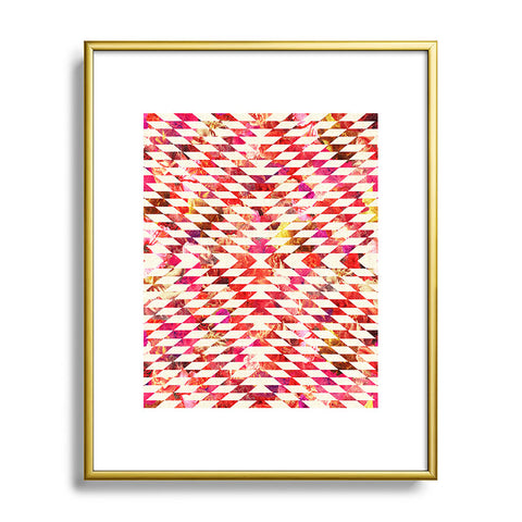 Bianca Green Floral Explosion Pink Metal Framed Art Print