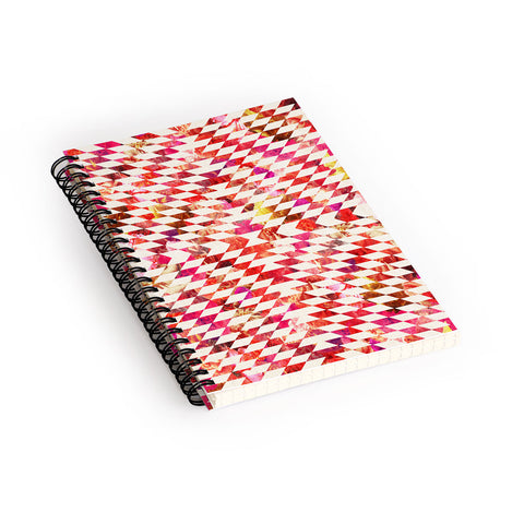 Bianca Green Floral Explosion Pink Spiral Notebook