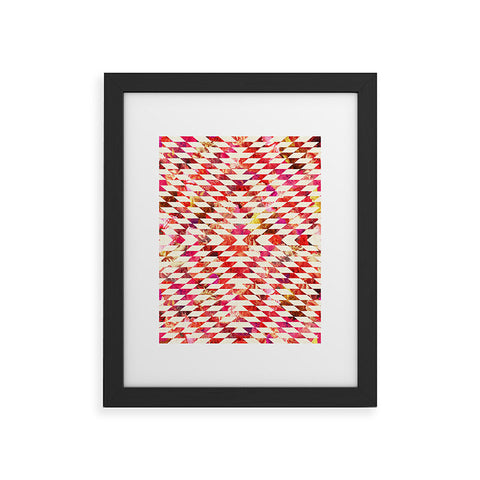 Bianca Green Floral Explosion Pink Framed Art Print