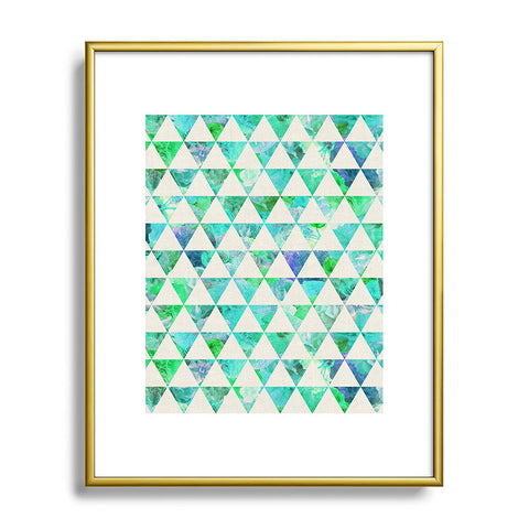 Bianca Green Floral Flowww Mint Metal Framed Art Print