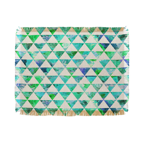 Bianca Green Floral Flowww Mint Throw Blanket