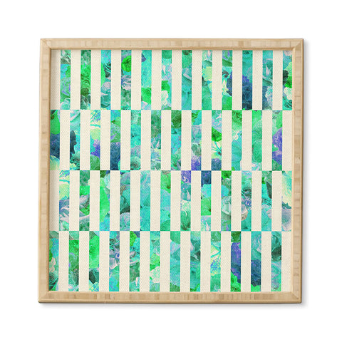 Bianca Green Floral Order Mint Framed Wall Art