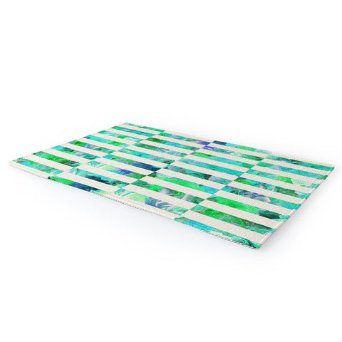 Bianca Green Floral Order Mint Area Rug