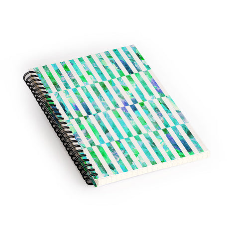 Bianca Green Floral Order Mint Spiral Notebook