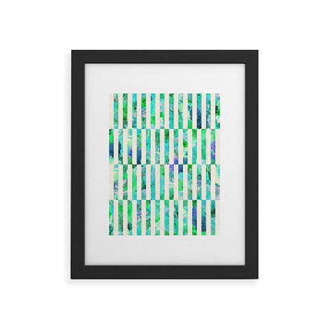 Bianca Green Floral Order Mint Framed Art Print