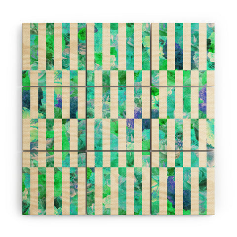 Bianca Green Floral Order Mint Wood Wall Mural