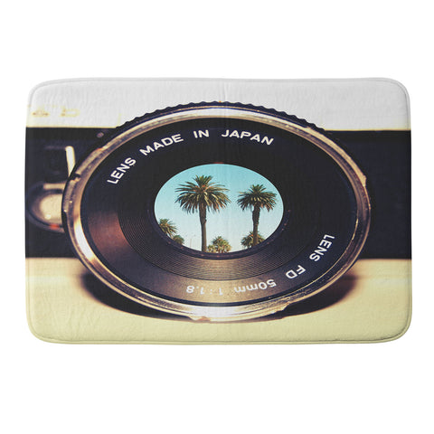 Bianca Green Focus On Palms Memory Foam Bath Mat