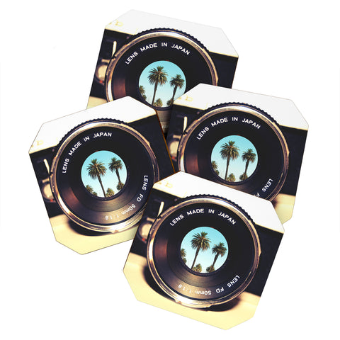 Bianca Green Focus On Palms Coaster Set