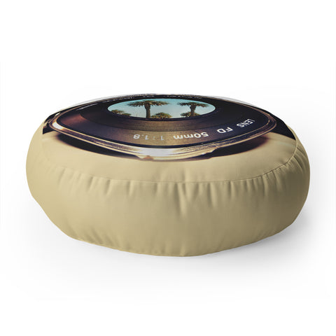 Bianca Green Focus On Palms Floor Pillow Round