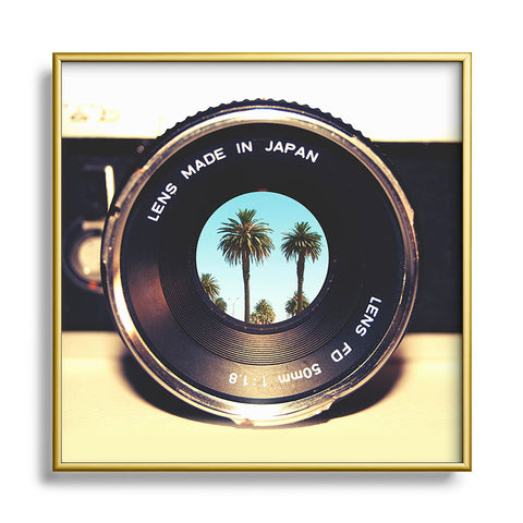 Bianca Green Focus On Palms Metal Square Framed Art Print